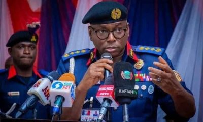 NSCDC BOSS Ahmed Abubakar briefing newsmen