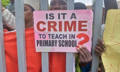 Teachers protesting, in Abuja,
